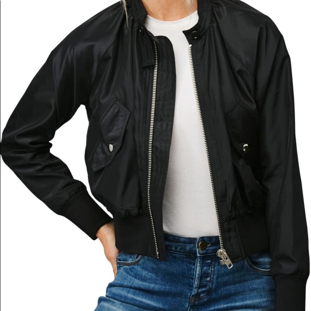 Free People Midnight Bomber Jacket size small